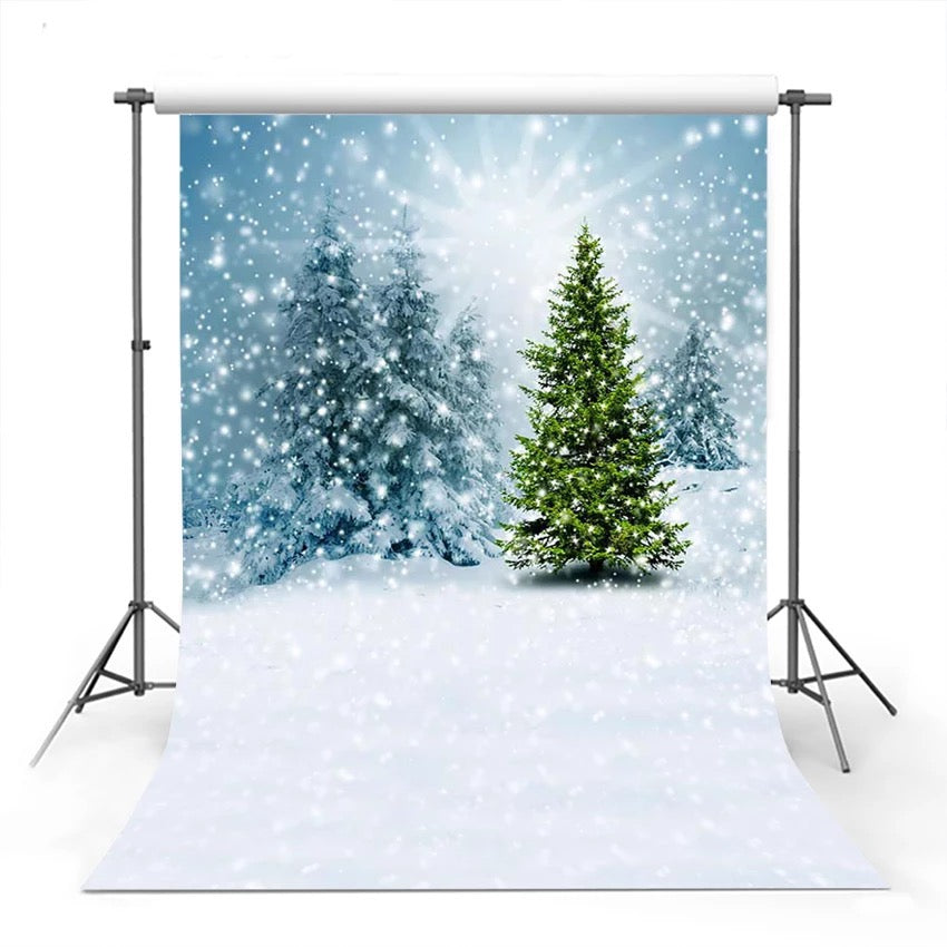 Winter Trees Backdrop (Material: Vinyl)