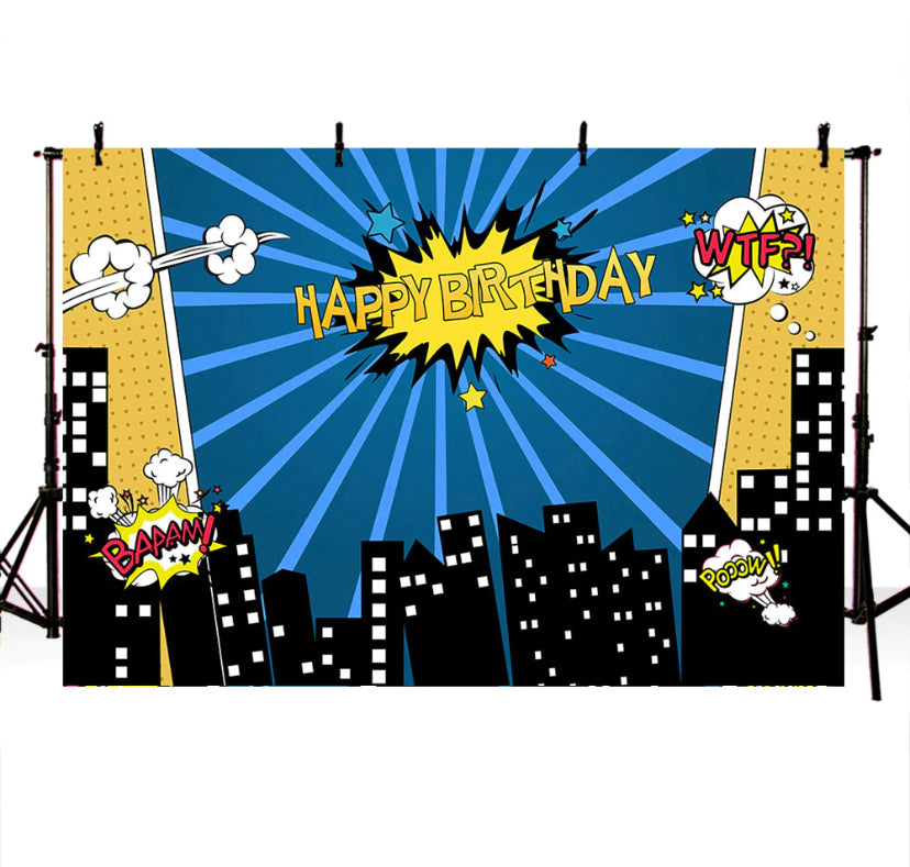 Supers Backdrop (Material: Vinyl)
