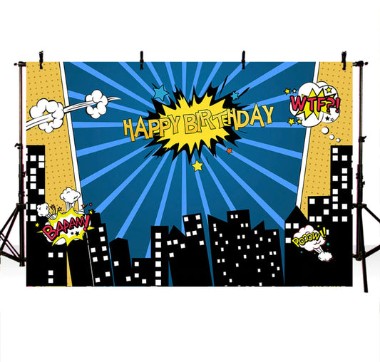 Supers Backdrop (Material: Vinyl)
