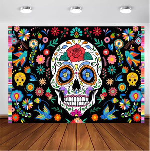 Mex Day of the Dead Backdrop (Material: Vinyl)