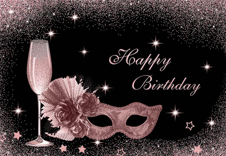 Pink Rose Backdrop (Material: Vinyl)