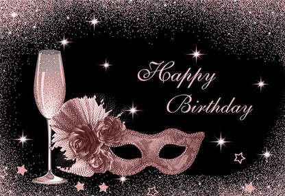 Pink Rose Backdrop (Material: Vinyl)