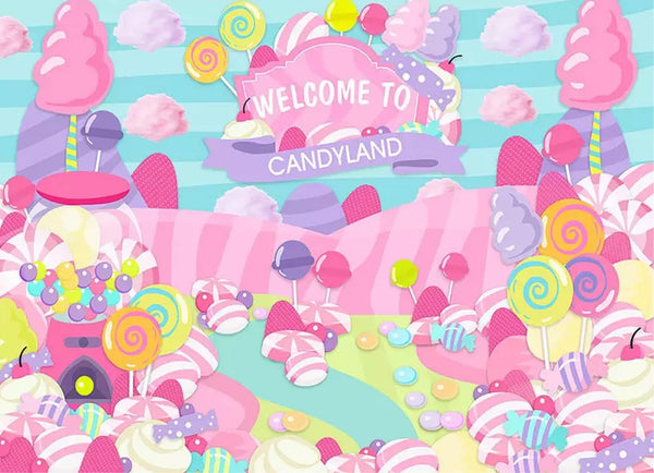 Candyland Backdrop (Material: Vinyl)