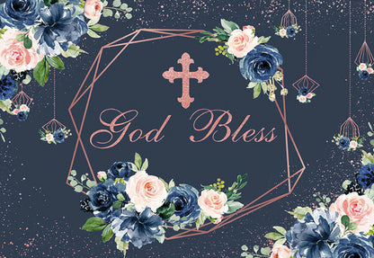 God Bless Backdrop (Material: Vinyl)
