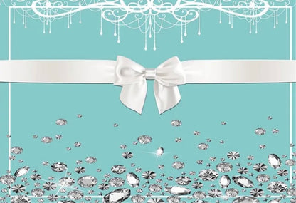Pearls in Aqua Backdrop (Material: Vinyl)