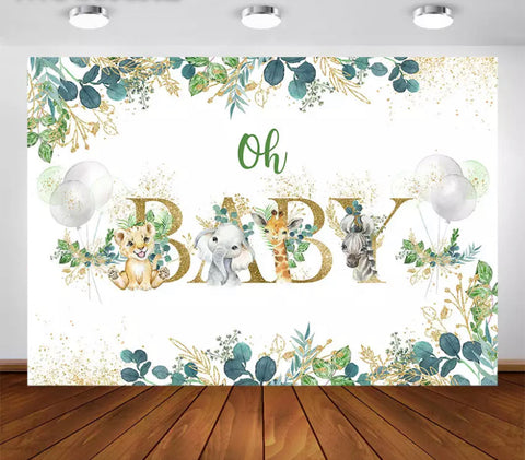 Oh Baby - Jungle Backdrop (Material: Vinyl)