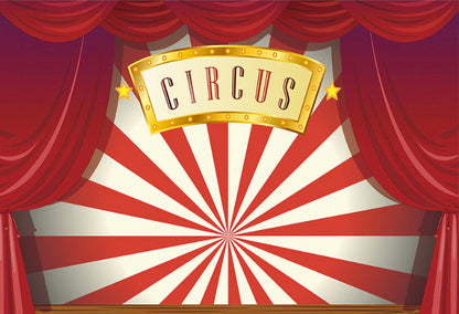 Red Circus Backdrop (Material: Vinyl)