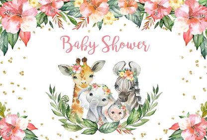 Cute Jungle Backdrop (Material: Vinyl)