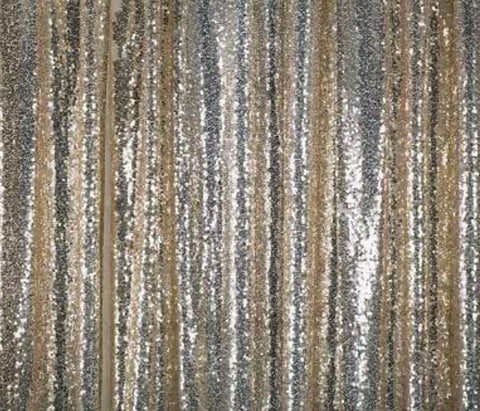 Light Golden Sequin Fabric Backdrop (Material: Microfiber)