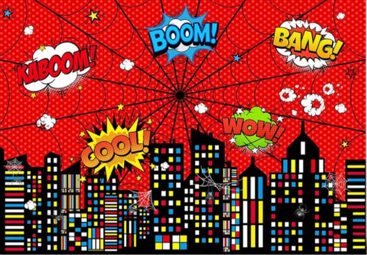 Super Hero Backdrop (Material: Vinyl)