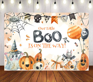 Boo is on its way Backdrop (Material: Vinyl)