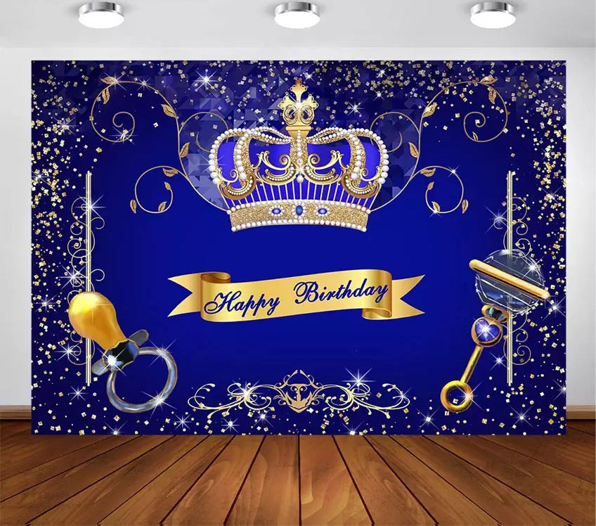 Prince Birthday Backdrop (Material: Vinyl)