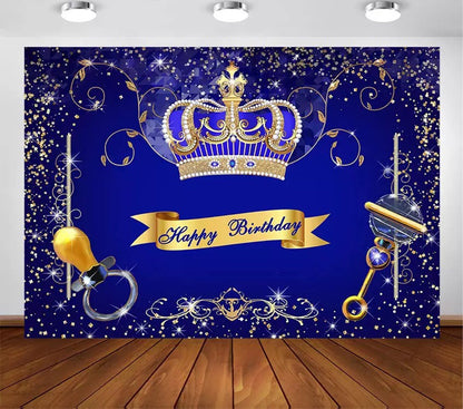 Prince Birthday Backdrop (Material: Vinyl)