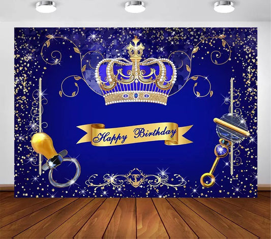 Prince Birthday Backdrop (Material: Vinyl)