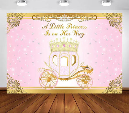 Pink Princess Backdrop (Material: Vinyl)