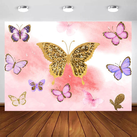 Shimmering Butterfly Backdrop (Material: Vinyl)
