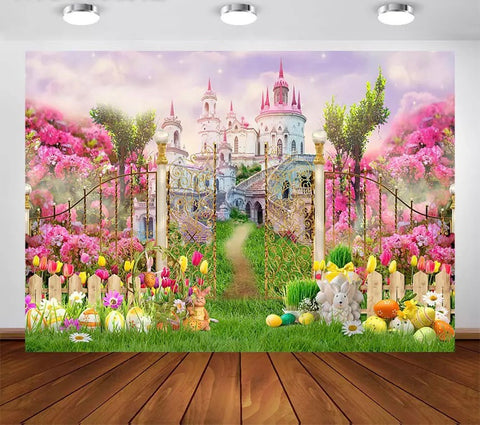 Easter in a Castle Backdrop (Material: Vinyl)