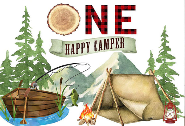 Happy Camper ONE Backdrop (Material: Vinyl)