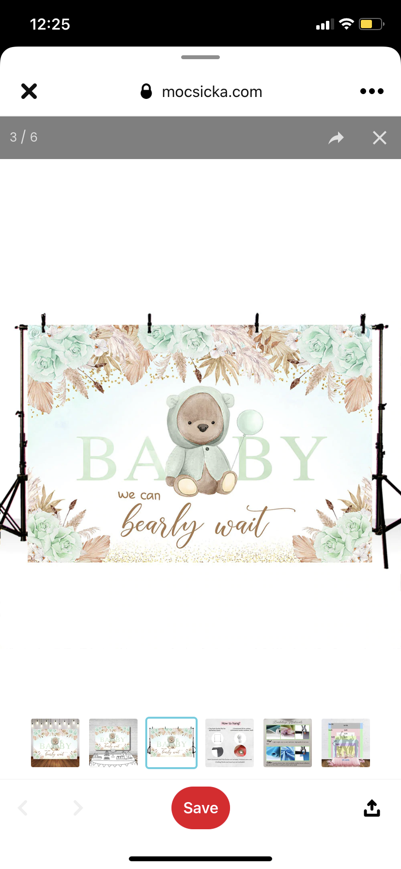 Green Bearly Backdrop (Material: Vinyl)