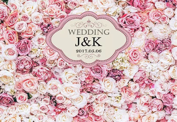 Wedding Flowers Backdrop (Material: Vinyl)