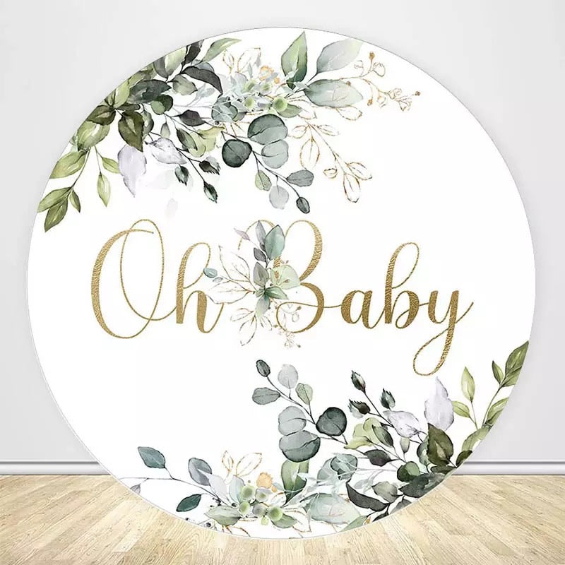 Oh Baby Round Backdrop (Material: Polyester)