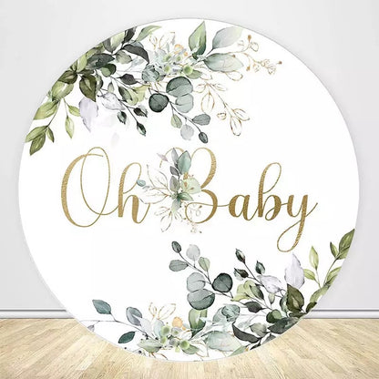 Oh Baby Round Backdrop (Material: Polyester)