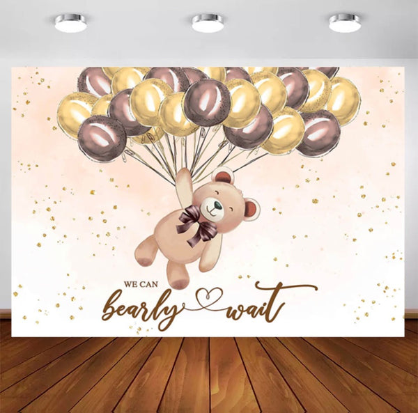 Brownie Bearly Wait Backdrop (Material: Vinyl)