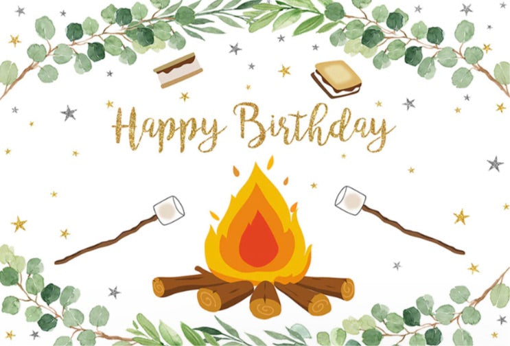 Camping Backdrop (Material: Vinyl)