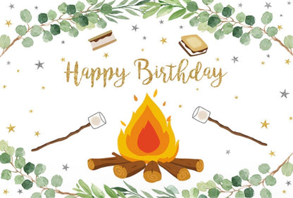 Camping Backdrop (Material: Vinyl)