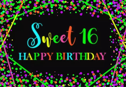 Neon Party Backdrop (Material: Vinyl)