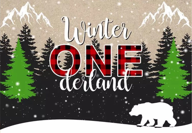 Lumberjack in Wonderland Backdrop (Material: Vinyl)