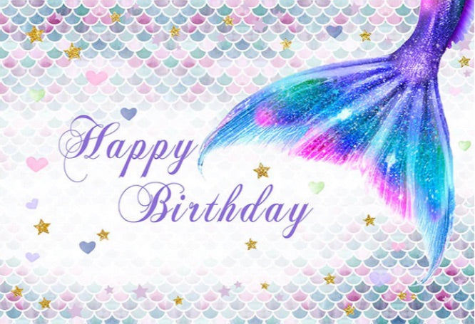 Mermaid Tail Backdrop (Material: Vinyl)