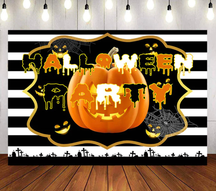 Halloween Party Backdrop (Material: Vinyl)