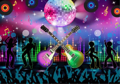 Guitar Dance Backdrop (Material: Vinyl)