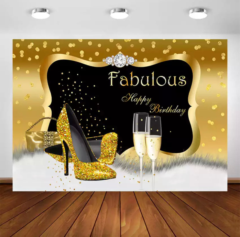 Fabulous in Heels Backdrop (Material: Vinyl)