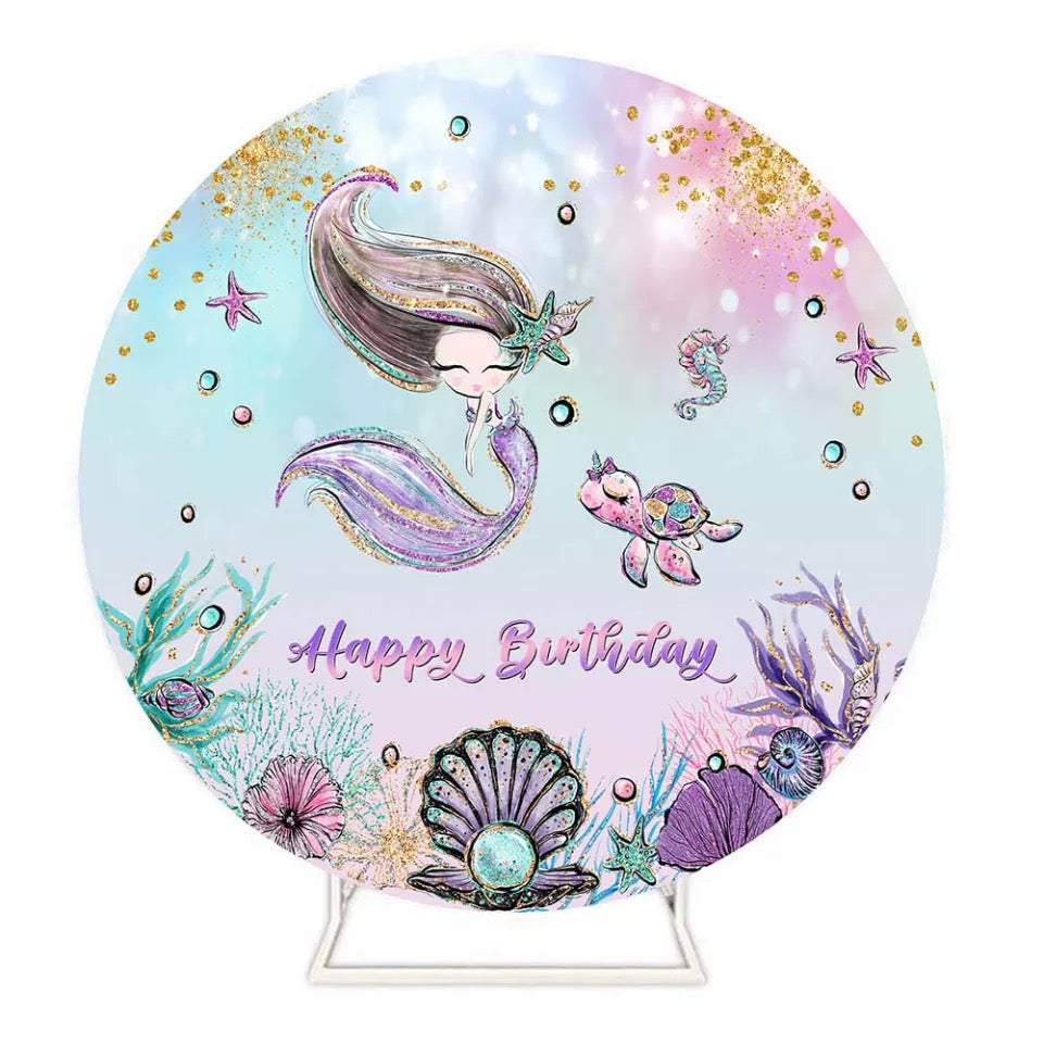 Mermaid Round Backdrop (Material: Polyester)