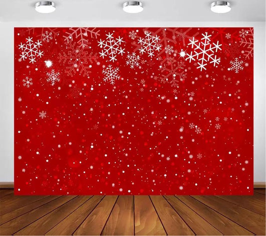 Red Christmas Backdrops (Material: Vinyl)