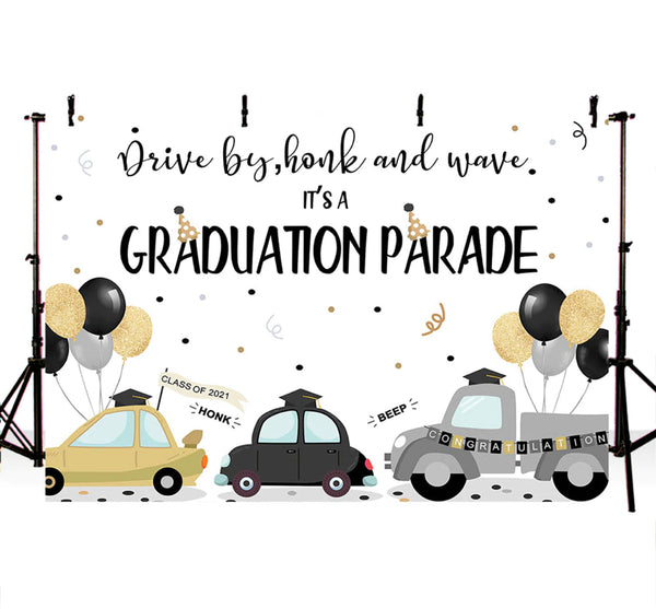 Graduation Parade Backdrop (Material: Vinyl)