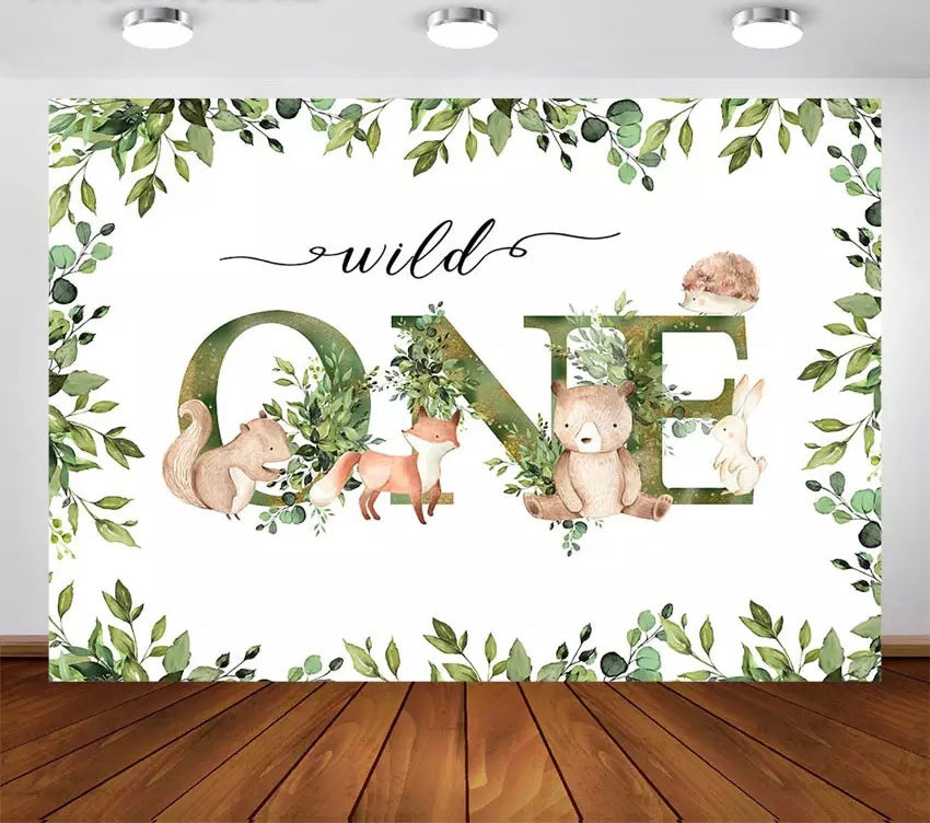 WildOne Jungle Backdrop (Material: Vinyl)