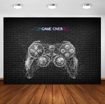 Video Game Night Backdrop (Material: Vinyl)