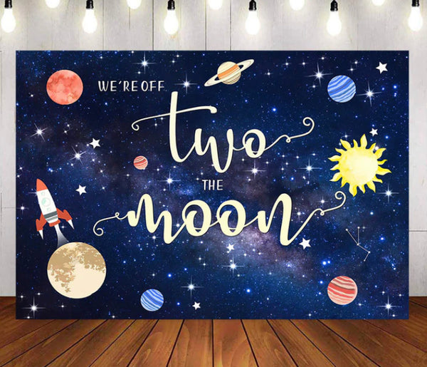 Off to the Moon Backdrop (Material: Vinyl)
