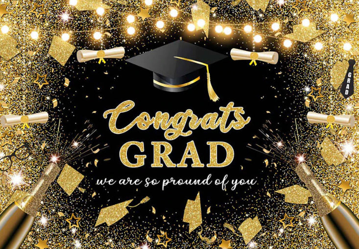 Congrats GRAD Backdrop (Material: Vinyl)