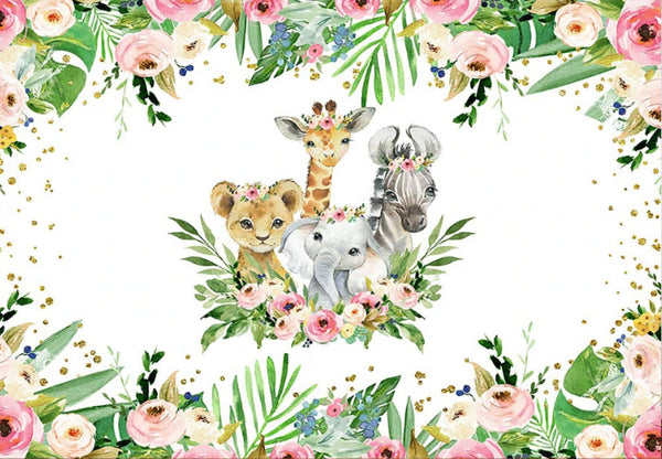 Four in the Jungle Backdrop (Material: Vinyl)