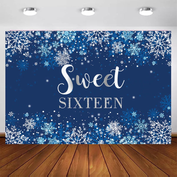 Sweet Sixteen Backdrop (Material: Vinyl)