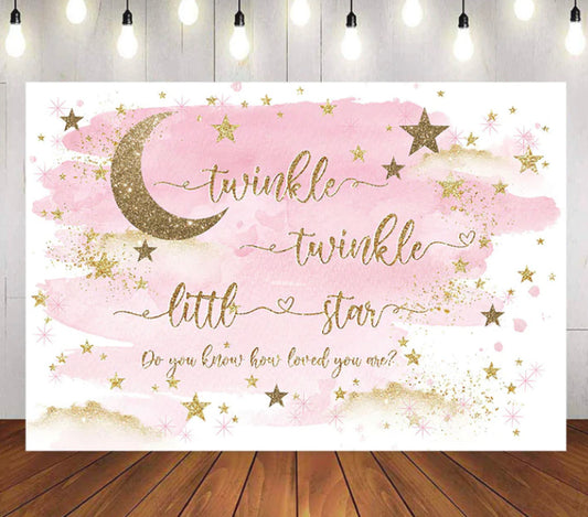 Pink Twinkle Backdrop (Material: Vinyl)