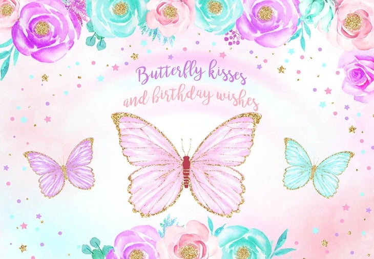 Esmeralda Butterfly Backdrop (Material: Vinyl)