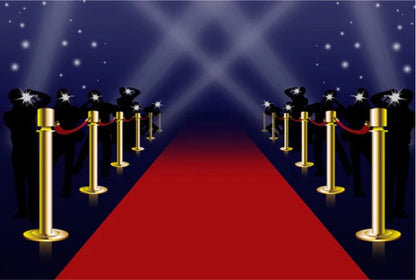 Hollywood - Red Carpet Backdrop (Material: Vinyl)