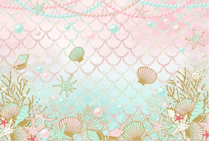 Under the Sea in Pastel Backdrop (Material: Vinyl)
