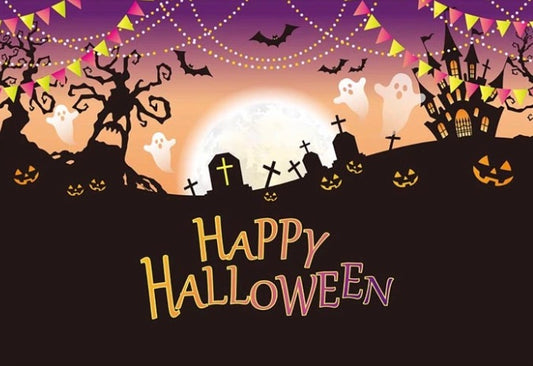 Halloween in Purple Backdrop