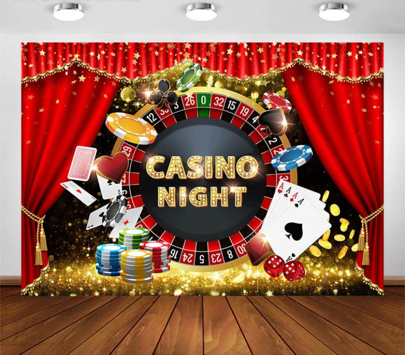 Casino Club Backdrop (Material: Vinyl)